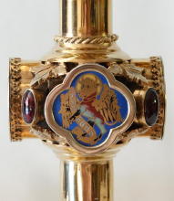 Solid silver gilt antique French Gothic Chalice.